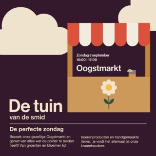 Kom je a.s. zondag ook naar de Oogstmarkt? Midden in Polderpark Cronesteyn en bij De tuin van de smid. Je vindt er allerlei producten uit de polders, fruit en groenten van de volkstuinen, kaas, brood, honing, schalen om het in te serveren en wollen dekens en kleding gemaakt van schapenwol. Enzovoort. Zo’n kleine 30 kramen om rond te snuffelen op wat een droge, zonnige dag lijkt te worden. En pompoensoep uit de polder op het terras! Kom genieten van buiten!
@detuinvandesmid @tvcronesteyn #oogstmarkt #oogsten #lekkerbuiten #polderpark #polderparkcronesteyn