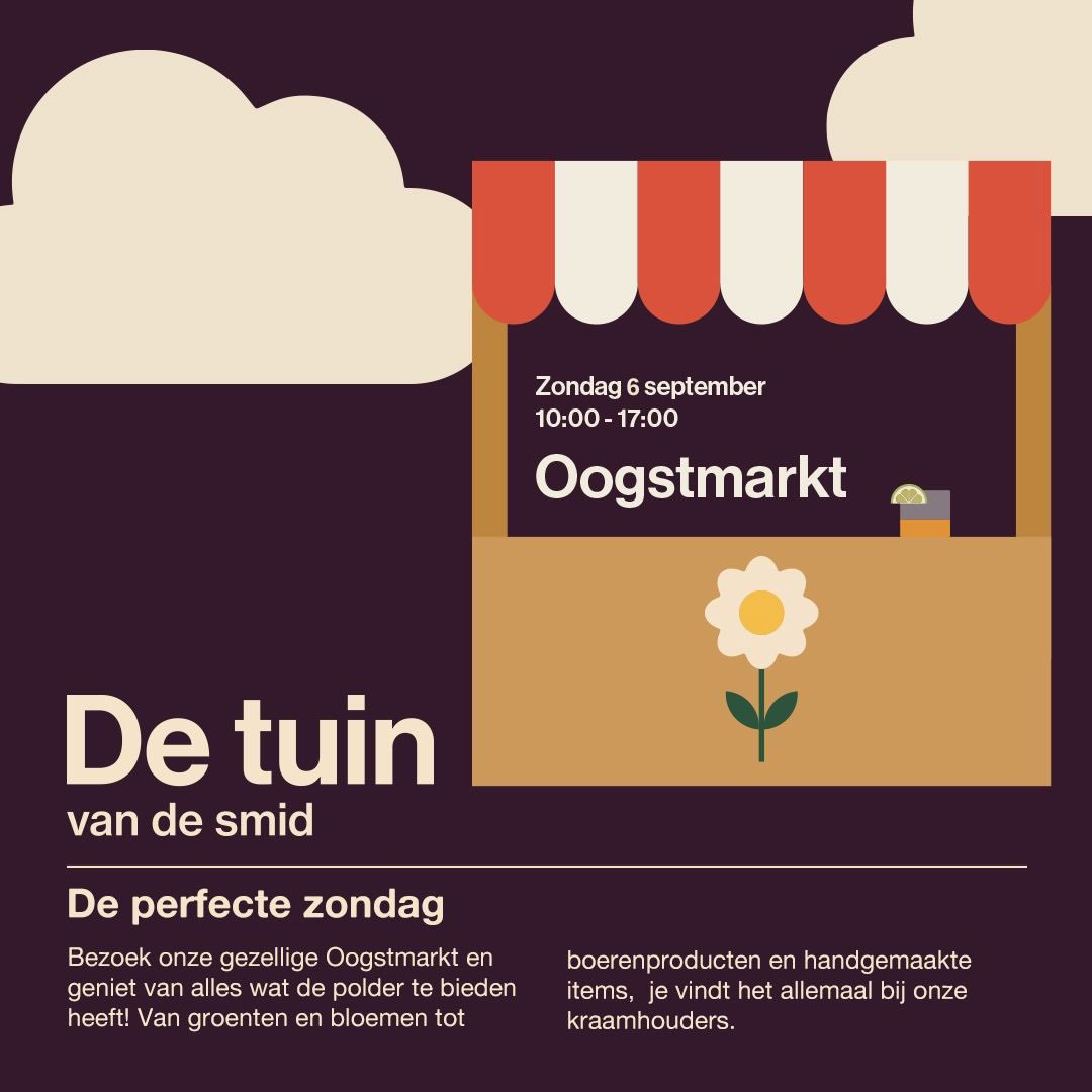 Kom je a.s. zondag ook naar de Oogstmarkt? Midden in Polderpark Cronesteyn en bij De tuin van de smid. Je vindt er allerlei producten uit de polders, fruit en groenten van de volkstuinen, kaas, brood, honing, schalen om het in te serveren en wollen dekens en kleding gemaakt van schapenwol. Enzovoort. Zo’n kleine 30 kramen om rond te snuffelen op wat een droge, zonnige dag lijkt te worden. En pompoensoep uit de polder op het terras! Kom genieten van buiten!
@detuinvandesmid @tvcronesteyn #oogstmarkt #oogsten #lekkerbuiten #polderpark #polderparkcronesteyn